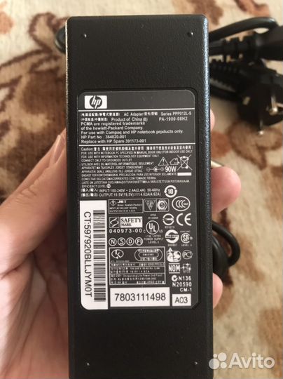 Блок питания для ноутбука hp 19.5v