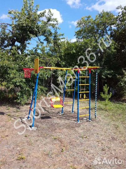 Детский уличный комплекс Дачный Эконом с кольцом