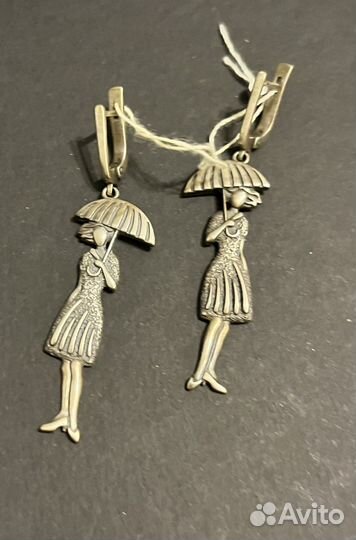 Серьги серебро 925 проба