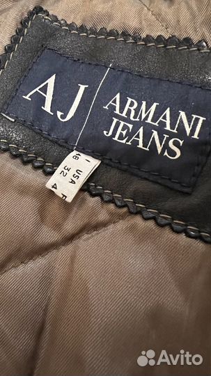 Кожаная куртка мужская Armani Jeans 48-50р