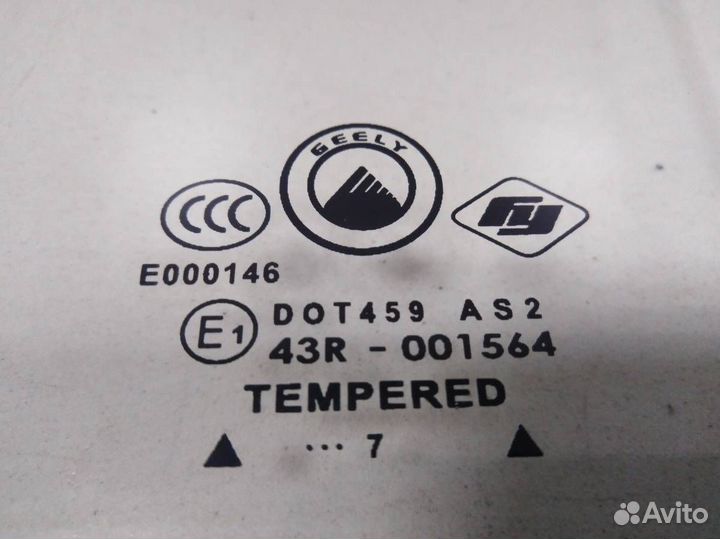 Стекло двери задней левой Geely MK 2008-2015