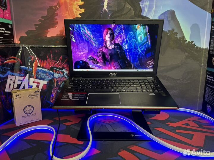 Игровой ноутбук MSI i7 GTX 16GB озу 4GB видео SSD