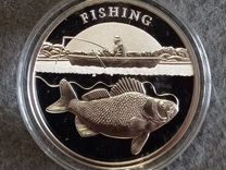 Монета Ниуэ 2014 Рыбалка Серебро