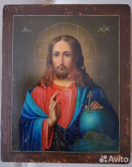 Икона Спаситель Вседержитель 19 век