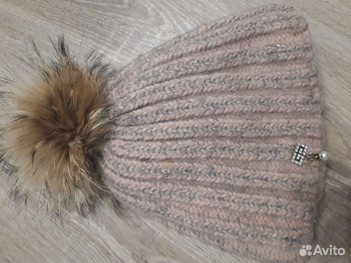 Комплект шапка и снуд зимний для девочки