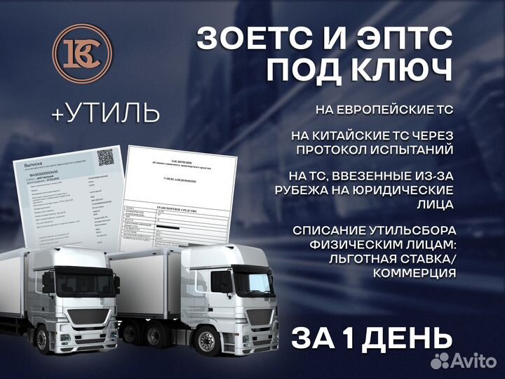 Оформление зоетс + ЭПТС / нами / под ключ