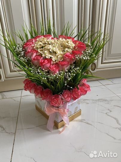 Букет из мыльных роз