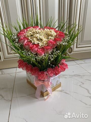 Букет из мыльных роз