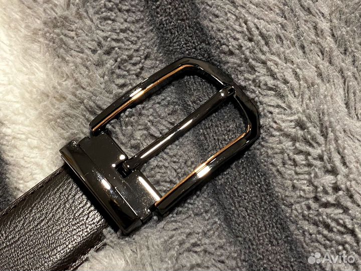 Двойной ремень темно-коричней. 90,5 см