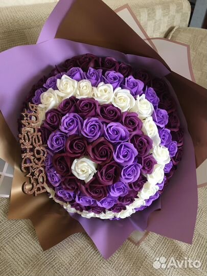 Букет из мыльных роз 101