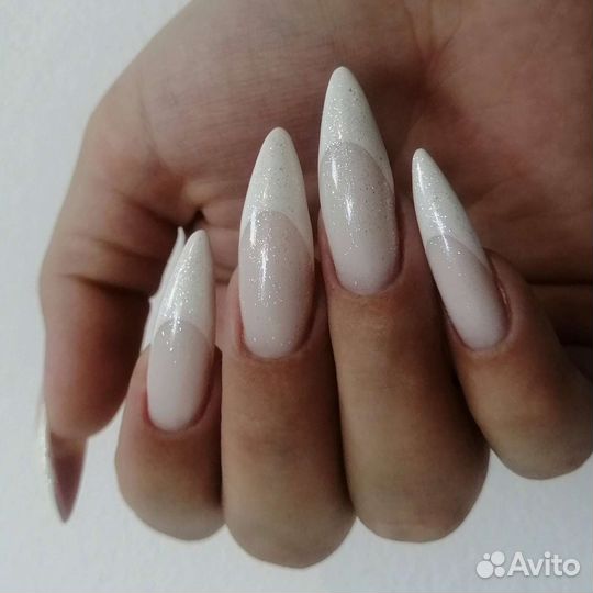 Маникюр, гель лак, наращивание, выкладной френч
