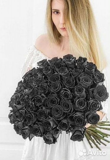 Доставка букетов и цветов. Чёрные розы