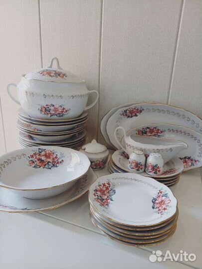 Сервиз столовый рижский фарфор RPR