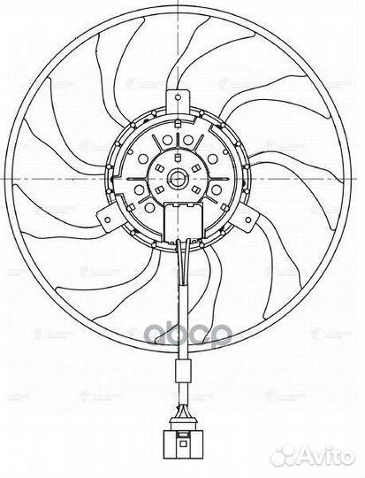 Вентилятор кондиц. 281mm./19.2 A lfac 1848 luzar