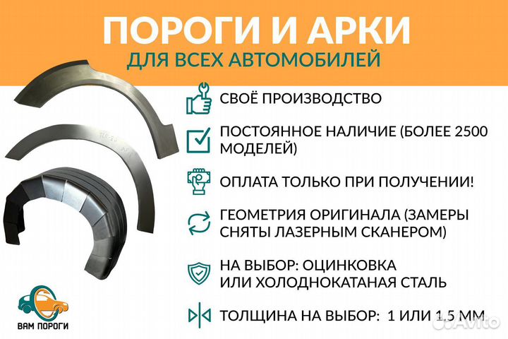 Ремонтные арки Chevrolet Lacetti