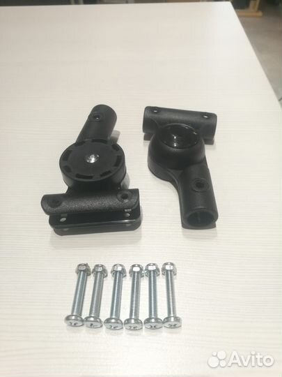 Шарнир 2 шт + 6 винтов для коляски Rico