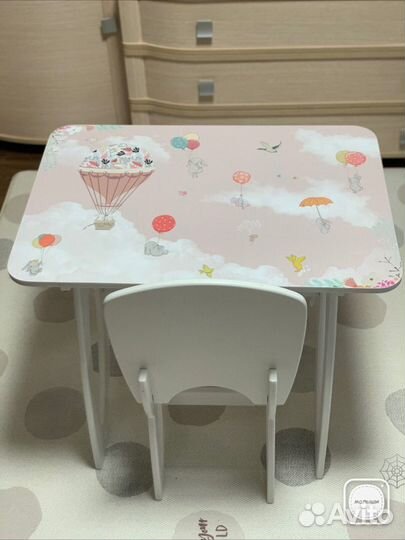 Детский стол и стул новый с рисунком