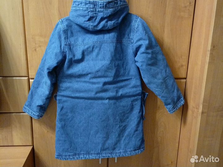 Пальто джинсовое для девочки 9-10 лет