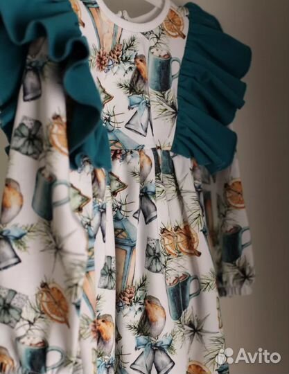 Платье трикотажное новогоднее