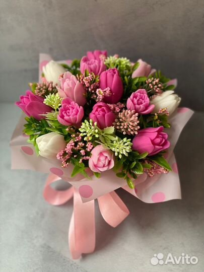 Тюльпаны из мыла