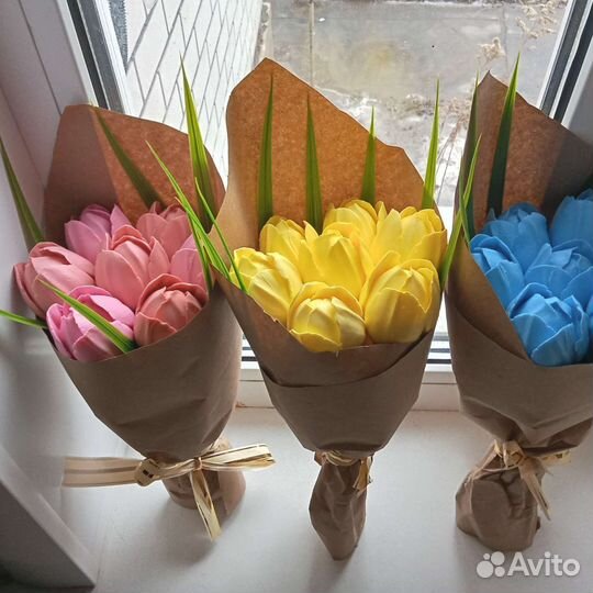 Букет цветов из мыла