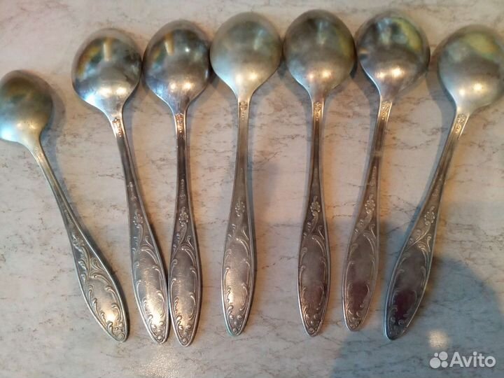 Мельхиоровые ложки СССР, ножи, вилки