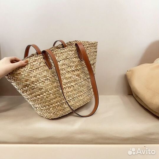 Соломенная сумка celine