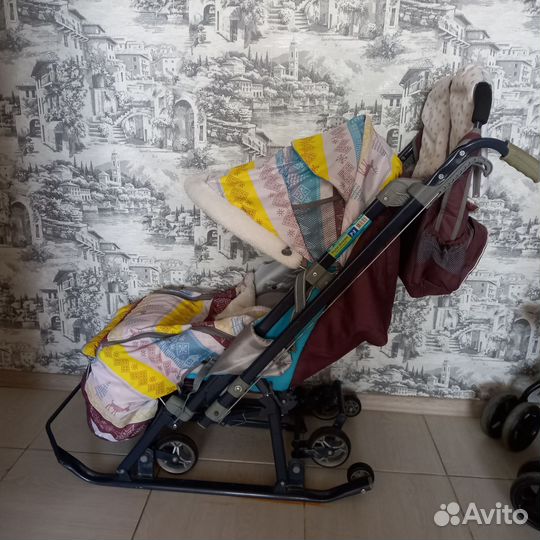 Детские санки коляска