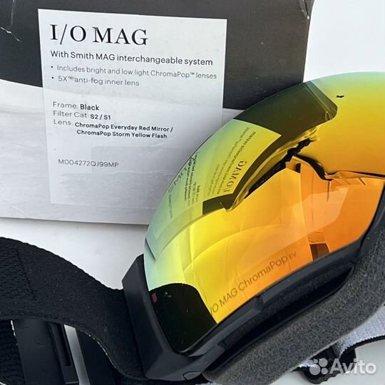 Сноуборд маска Smith IO Mag Black 2линзы Chromapop