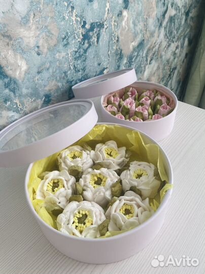 Зефир, зефирные цветы, зефирные букеты