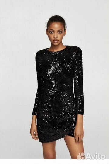 Платье манго s 44 с пайетками