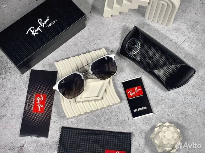 Очки Ray Ban Clubmaster зеркальные