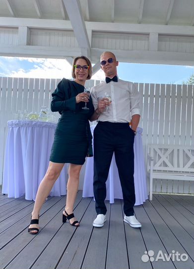 Галстук бабочка изумрудного цвета