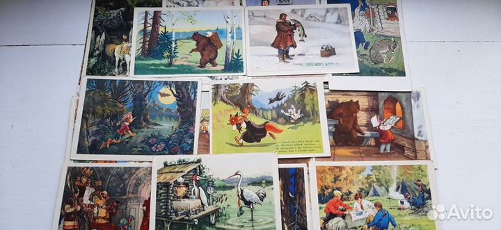 Открытки СССР сказка 22 шт. чистые