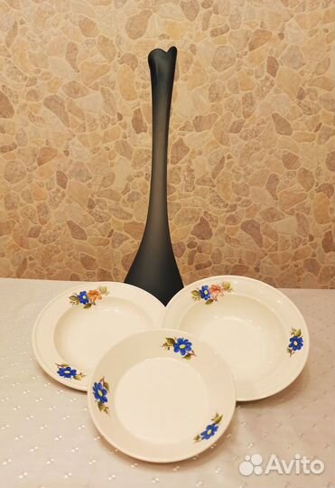 Посуда фарфор СССР: Тарелки, чашки, селедочницы