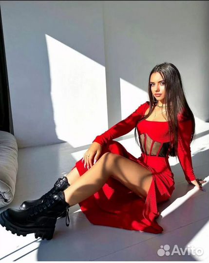 Красное платье размер 42