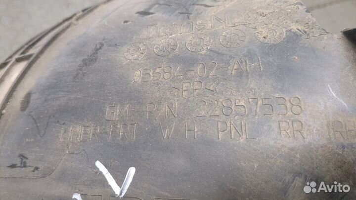 Защита арок (подкрылок) правая передняя Opel Ampera