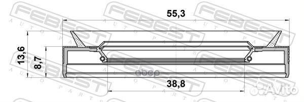 Сальник полуоси ford focus CB8 2011-2015 EU38