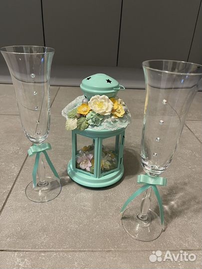 Подсвечник + бокалы
