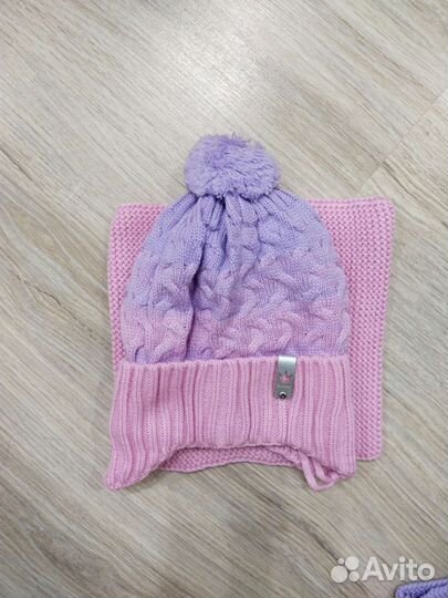 Комплект шапка и снуд демисезонный детский