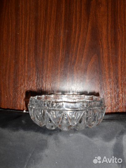 Редчайшая хрусталь- икорница, розеточки, ваза, рог