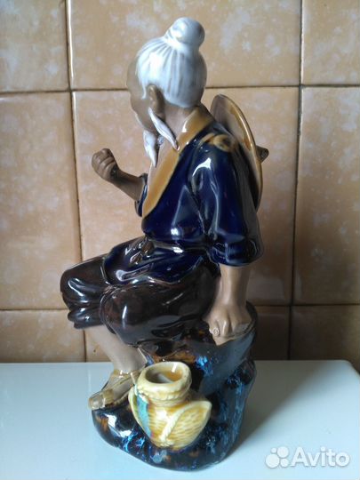 Китай шиваньская обливная керамика рыбак