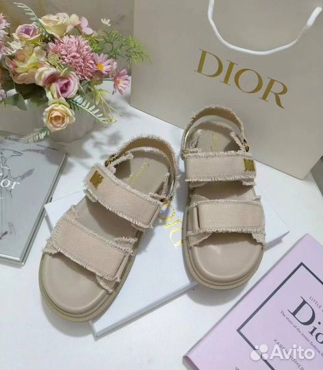 Босоножки dior, босоножки, женские, текстиль