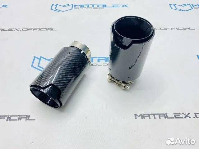 Насадки на глушитель одиночные BMW М, карбон