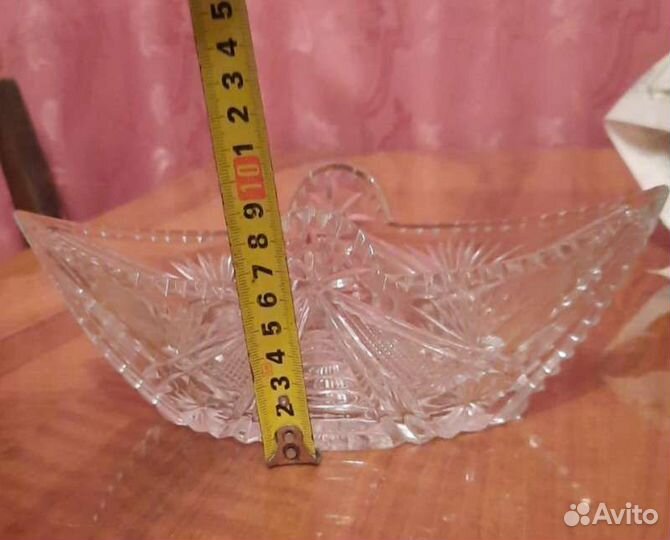 Ваза для фруктов салатники хрусталь СССР