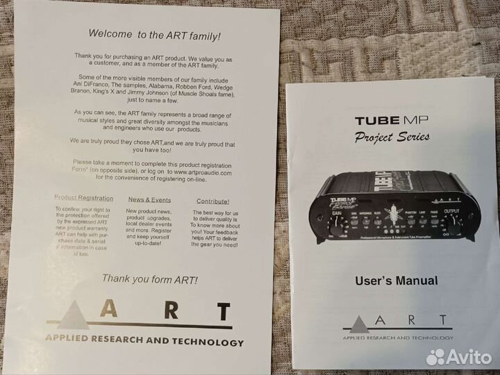 Микрофонный предусилитель ART Tube MP Project