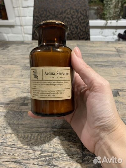 Ароматическая свеча в аптекарской банке 12,5 см