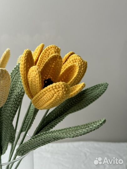 Вязаные цветы 