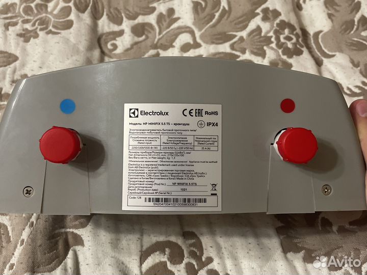 Водонагреватель electrolux NP minifix 5.5 TS