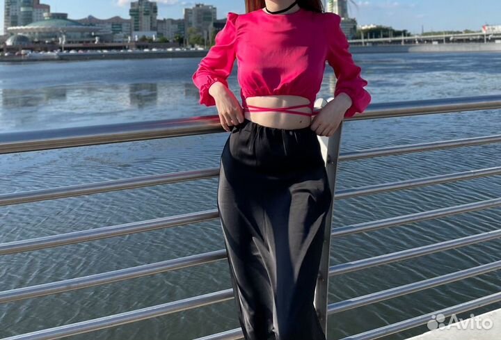 Малиновая блузка (на две стороны)